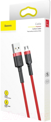 Кабель Baseus Cafule Micro-USB 2.4A (1м, красный)