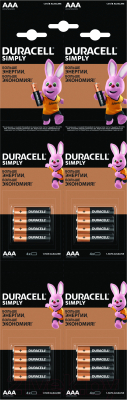 Комплект батареек Duracell LR03/MN2400/AAA 4BP (4x4)