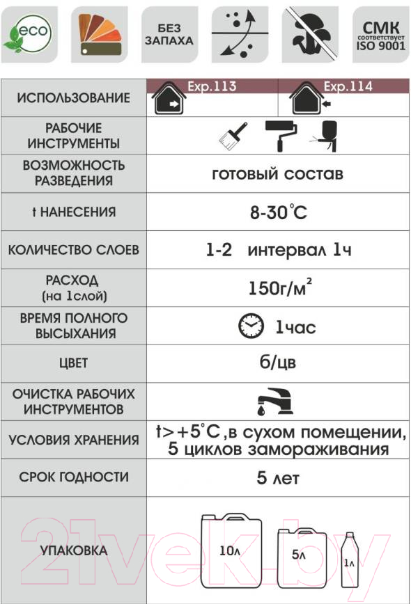 Грунтовка GOL Expert Интерьерная акриловая (1л) — фото 2