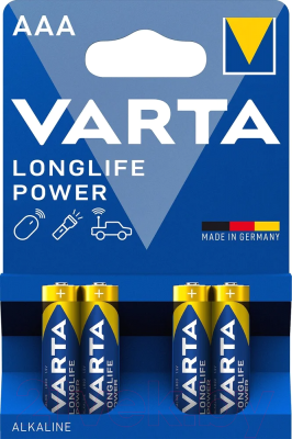 Комплект батареек Varta Longlife Power LR03 (4шт)