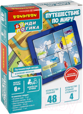 Игра-головоломка Bondibon БондиЛогика Путешествие по миру / ВВ6335