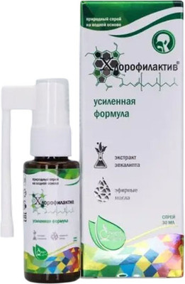 

Спрей для полости рта и горла, Хлорофилактив Усиленная формула