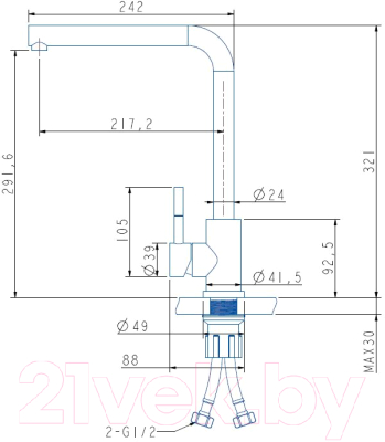 Изображение товара Смеситель ZORG Pitatia (Satin Premium)