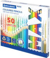 Набор цветных карандашей Brauberg Max / 181860 (50цв) - 