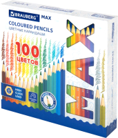 Набор цветных карандашей Brauberg Max / 181862 (100цв) - 