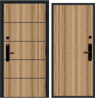 Входная дверь Nord Doors Амати А13 98x206 правая глухая (Slotex 3255/Bw) - 