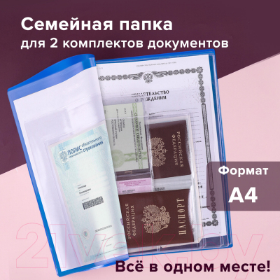 Папка для бумаг Staff Для семейных документов / 237806 (синий)