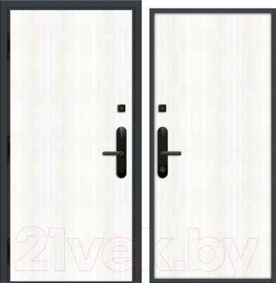 Входная дверь Nord Doors Амати А11 98x206 левая глухая (Slotex 2929/Mw)