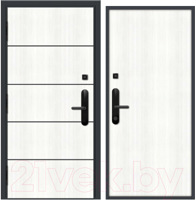 Входная дверь Nord Doors Амати А13 88x206 левая глухая (Slotex 2929/Mw)
