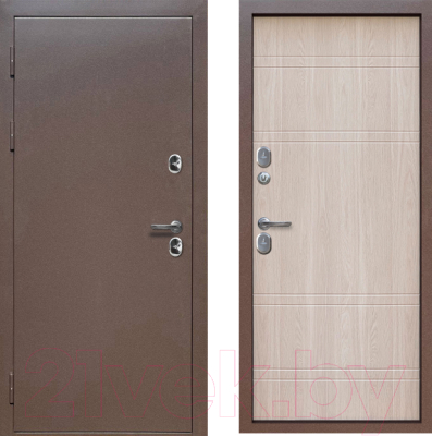 Входная дверь Guard Протерма Шоколад букле/уайт (86x205, левая)