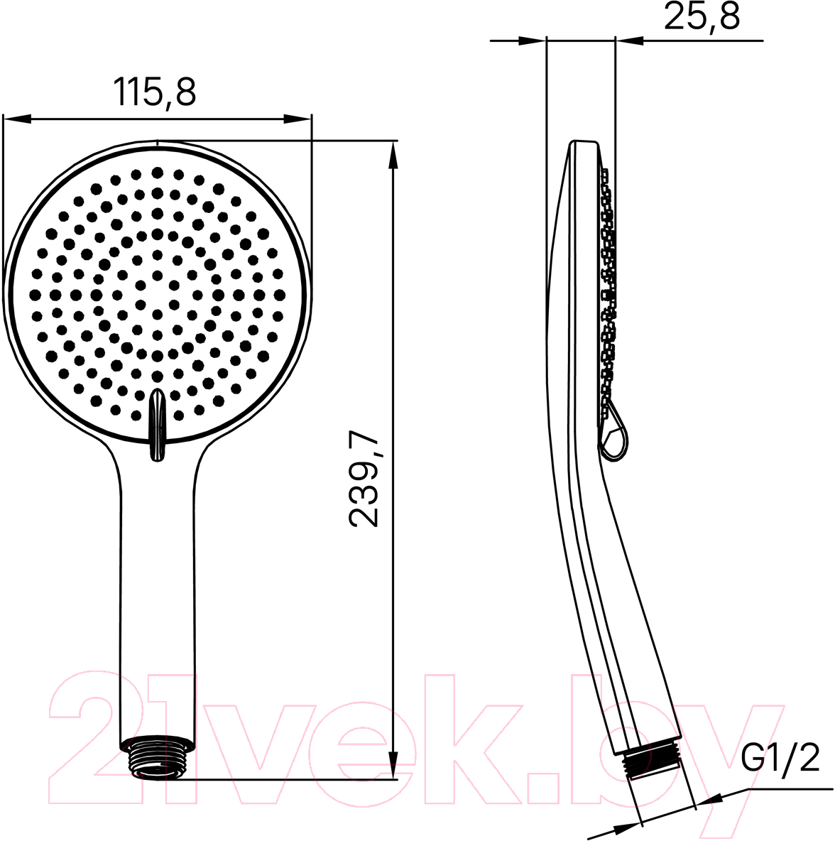 Лейка ручного душа IDDIS Optima Home OPH3FBCi18