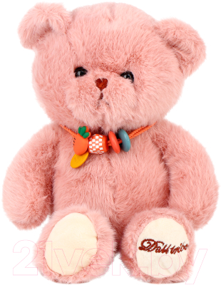 Мягкая игрушка Sima-Land Медведь с ожерельем / 10063528 (розовый)