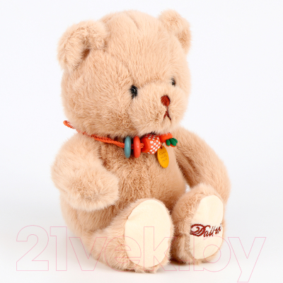 Мягкая игрушка Sima-Land Медведь с ожерельем / 10063529 (бежевый)