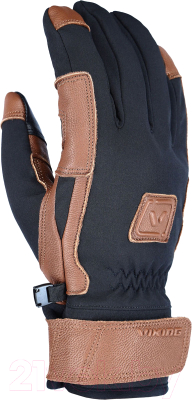 Перчатки лыжные VikinG Knox / 140/25/8255-0989 (р.7, черный/коричневый)