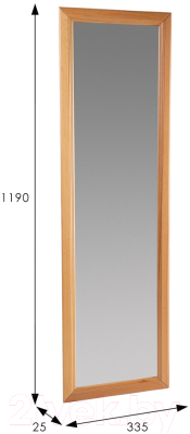 Зеркало Мебелик Селена 1 (светло-коричневый)