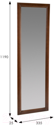 Зеркало Мебелик Селена 1 (средне-коричневый)
