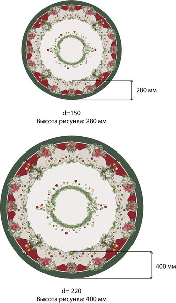 Изображение товара Скатерть Этель Рождественский венок / 9907902