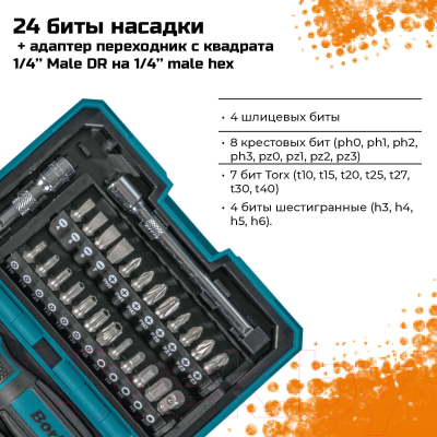 Универсальный набор инструментов Bort BTK-38 (93417609)