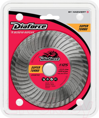 Отрезной диск алмазный Diaforce Super Turbo 502125