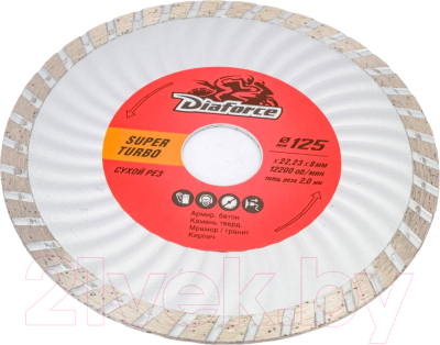 Отрезной диск алмазный Diaforce Super Turbo 502125