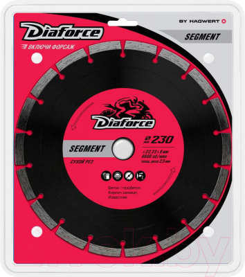 Отрезной диск алмазный Diaforce Segment 500230