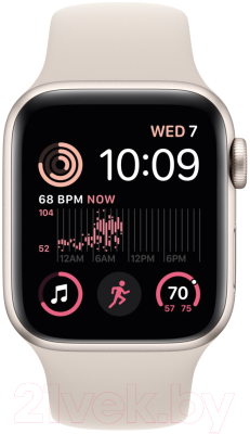Умные часы Apple Watch SE 2 GPS 40mm (звездный свет, ремешок S/M)