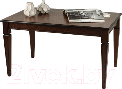 Журнальный столик Мебелик Васко В 81С (темно-коричневый/патина)