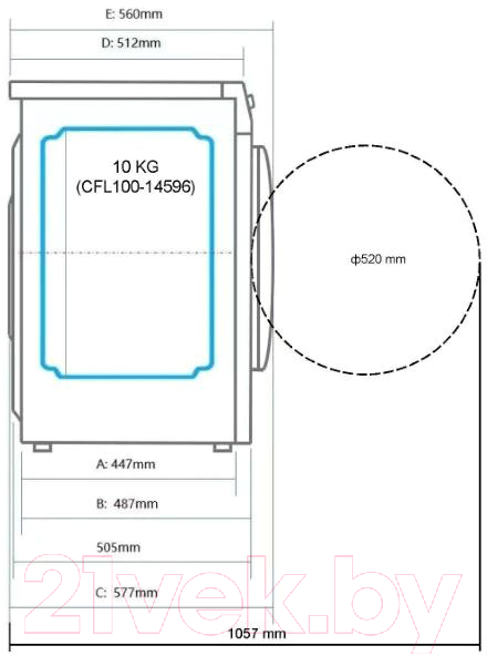 Стирально-сушильная машина CHiQ CFL100-14596DHALIM1GR