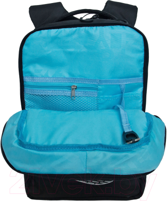 Школьный рюкзак Grizzly RB-456-6 (черный/голубой)