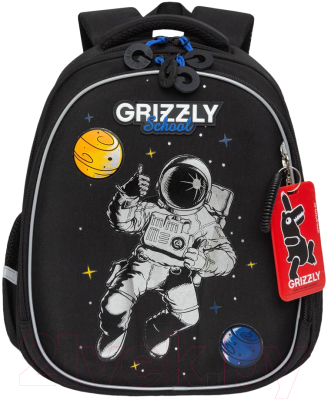 Школьный рюкзак Grizzly RAz-487-6 (черный)