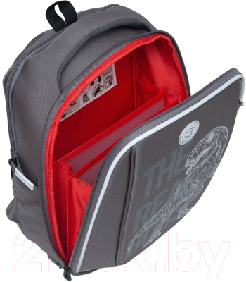 Школьный рюкзак Grizzly RAf-493-2 (серый)