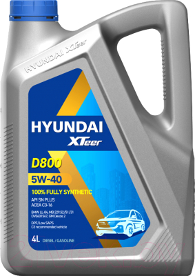 Моторное масло Hyundai XTeer D800 5W40 / 1041223 (4л)