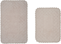 Набор ковриков для ванной и туалета Arya Adonis 50x70, 60x100 (светло-розовый) - 