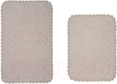 Набор ковриков для ванной и туалета Arya Adonis 50x70, 60x100 (светло-розовый)