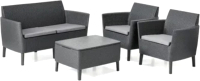 Комплект садовой мебели Keter Salemo 2-Sofa Set / 253220 (графит) - 