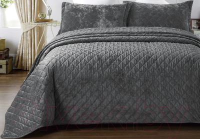 Набор текстиля для спальни Arya Valentine 250x260 (темно-серый)