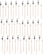 Набор одноразовых шпажек Паксервис Шарики 100мм бамбук / 287399 (2000шт, черный/белый) - 