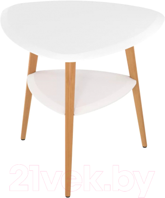 Журнальный столик Мебелик Дублин (белый/бук)