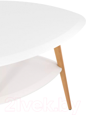 Журнальный столик Мебелик Дублин (белый/бук)