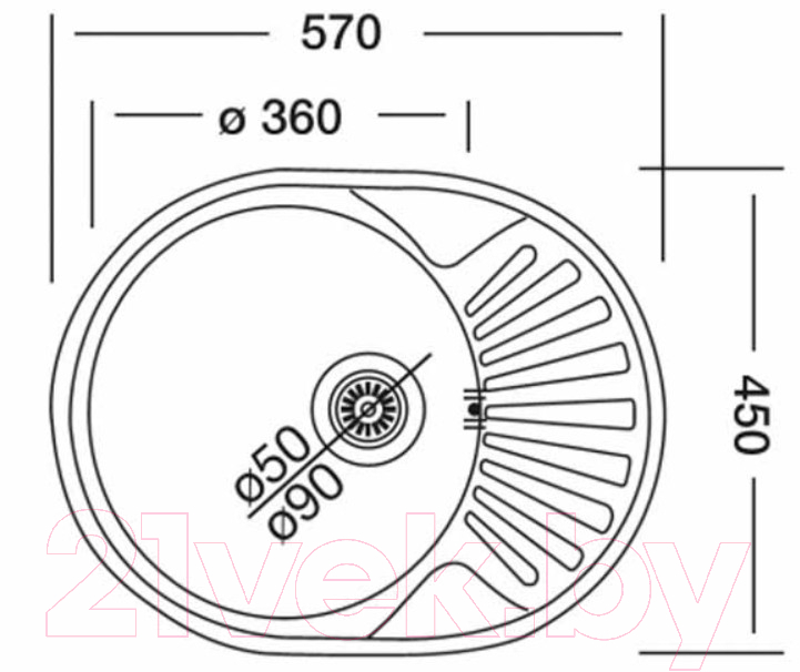 Мойка кухонная КромРус EC 257 RUS