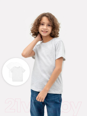 Комплект футболок детских Mark Formelle 113379-2 (р.122-60, серый меланж 4306-А)