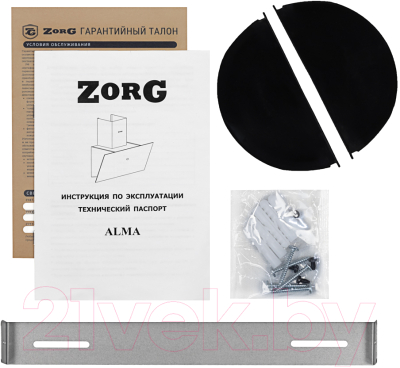 Вытяжка наклонная ZORG Alma 1000 60 S (черный)