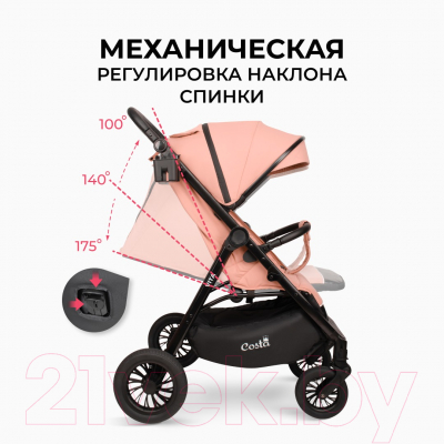 Детская прогулочная коляска Costa Vita / VT-9 (пыльная роза)