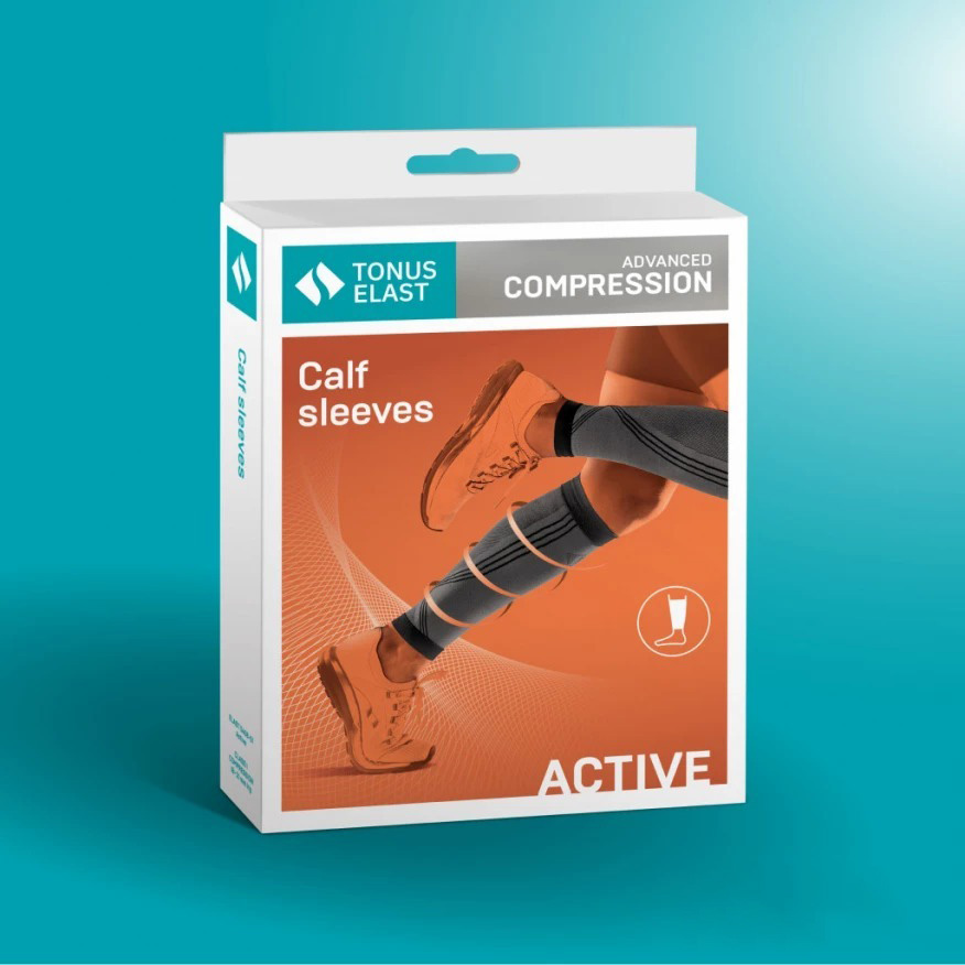 Гольфы компрессионные Tonus Elast ActivLine 0408-01 1кк Рост 2 Р2 (серый/черный) — фото 2