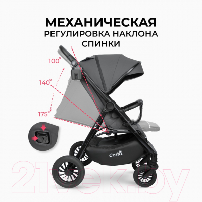 Детская прогулочная коляска Costa Vita / VT-6 (графит)