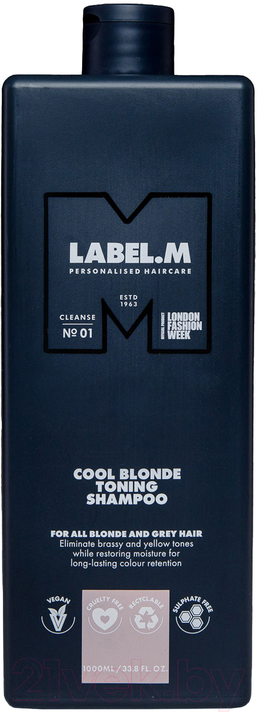 Оттеночный шампунь для волос Label.M Professional Cool Blonde Toning