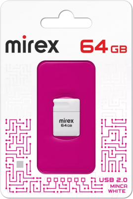Usb flash накопитель Mirex Minca White 64GB (13600-FMUMIW64)