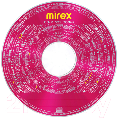 Набор дисков CD-R Mirex Brand 700Мб 52X в пленке / UL120052A8T (50шт)