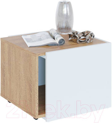 Журнальный столик Сокол-Мебель СЖ-11 (дуб сонома/белый)