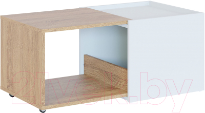 Журнальный столик Сокол-Мебель СЖ-11 (дуб сонома/белый)